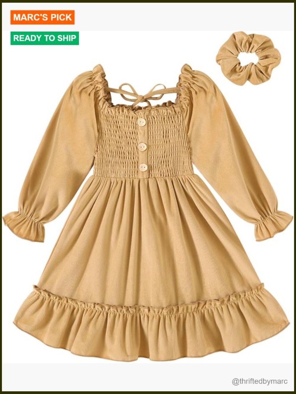 Toddler Long Sleeve Princess Dress with Headband